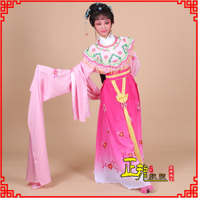 正镶白旗水袖青衣练功花旦服 梅花古装衣