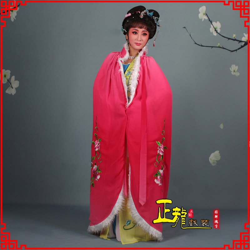 正镶白旗小花旦绣花斗篷 花旦披风