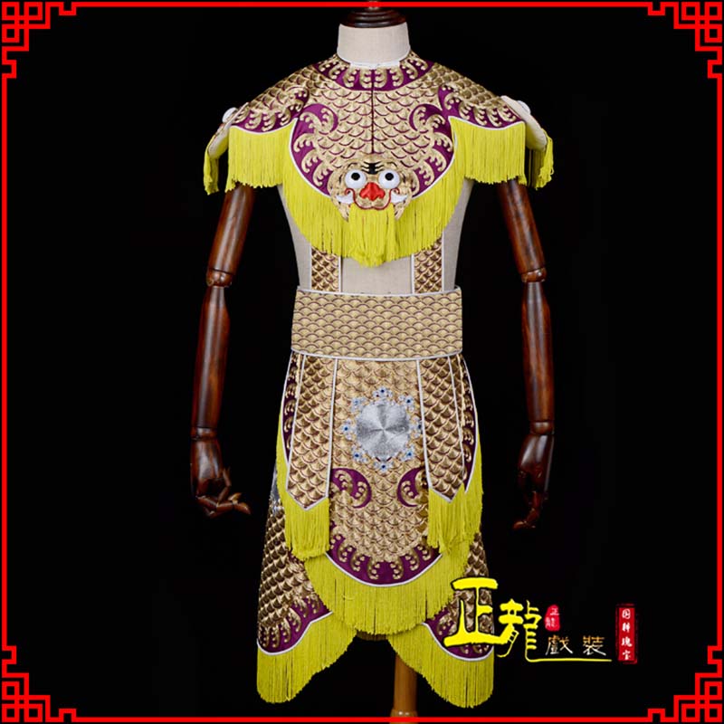 正镶白旗武将士兵云肩鱼鳞侉子